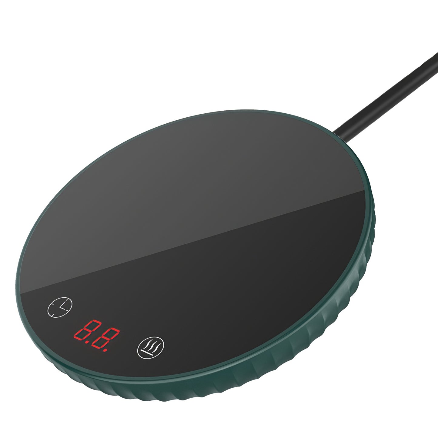 2 Colors Options -- 1Pc Desktop Electric Cup Warmer 8Hours Auto Off Overheating Protection Smart Timer Setting 2 Temperature Levels Ceramic Heating Panel For Office Home