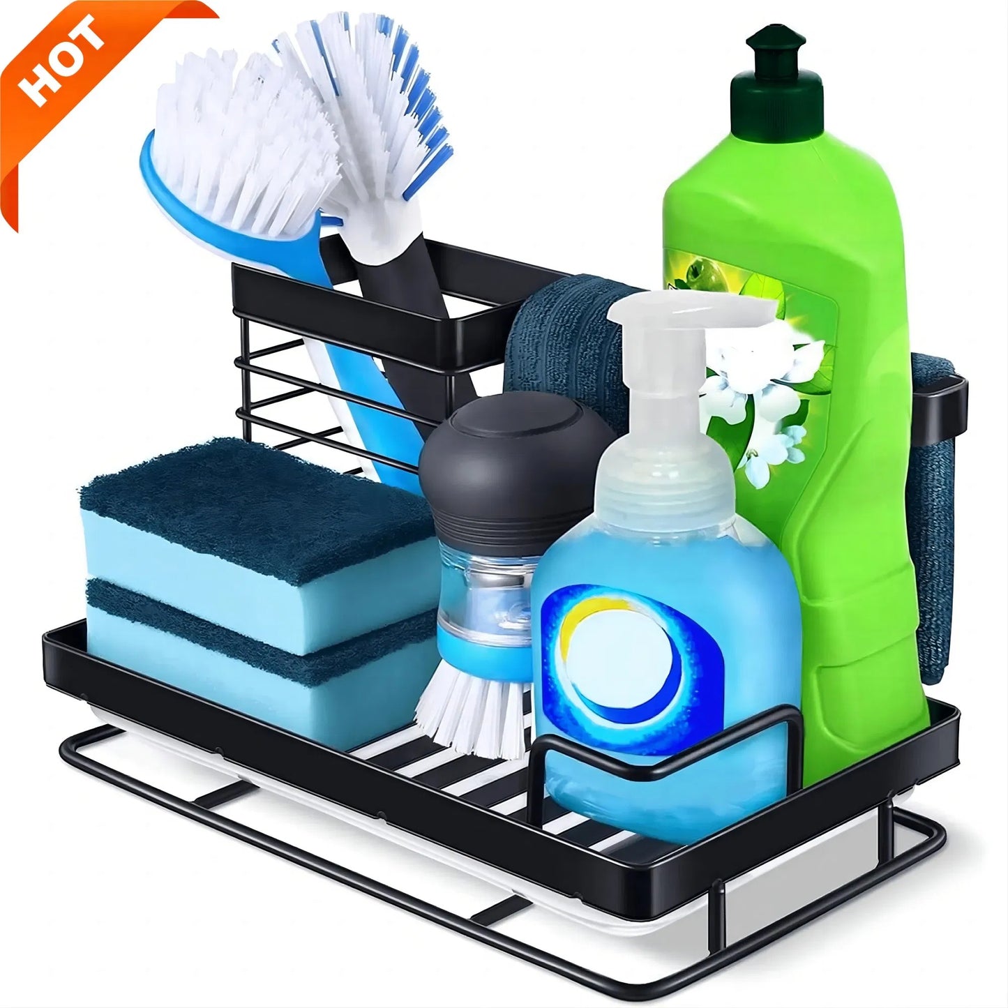 Kitchen Caddy Sink Organizer, Stainless Steel Sink Caddy Sponge Holder For Kitchen Sink