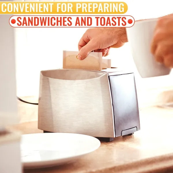 12Pcs Non Stick Toaster Bags Reusable 6.7 X7.5 Inch Grilled Cheese Bags Heat Resistant & Easy To Clean Mess Free Toasting Sandwiches Panini & More Compatible With Toaster Oven Microwave & Grill