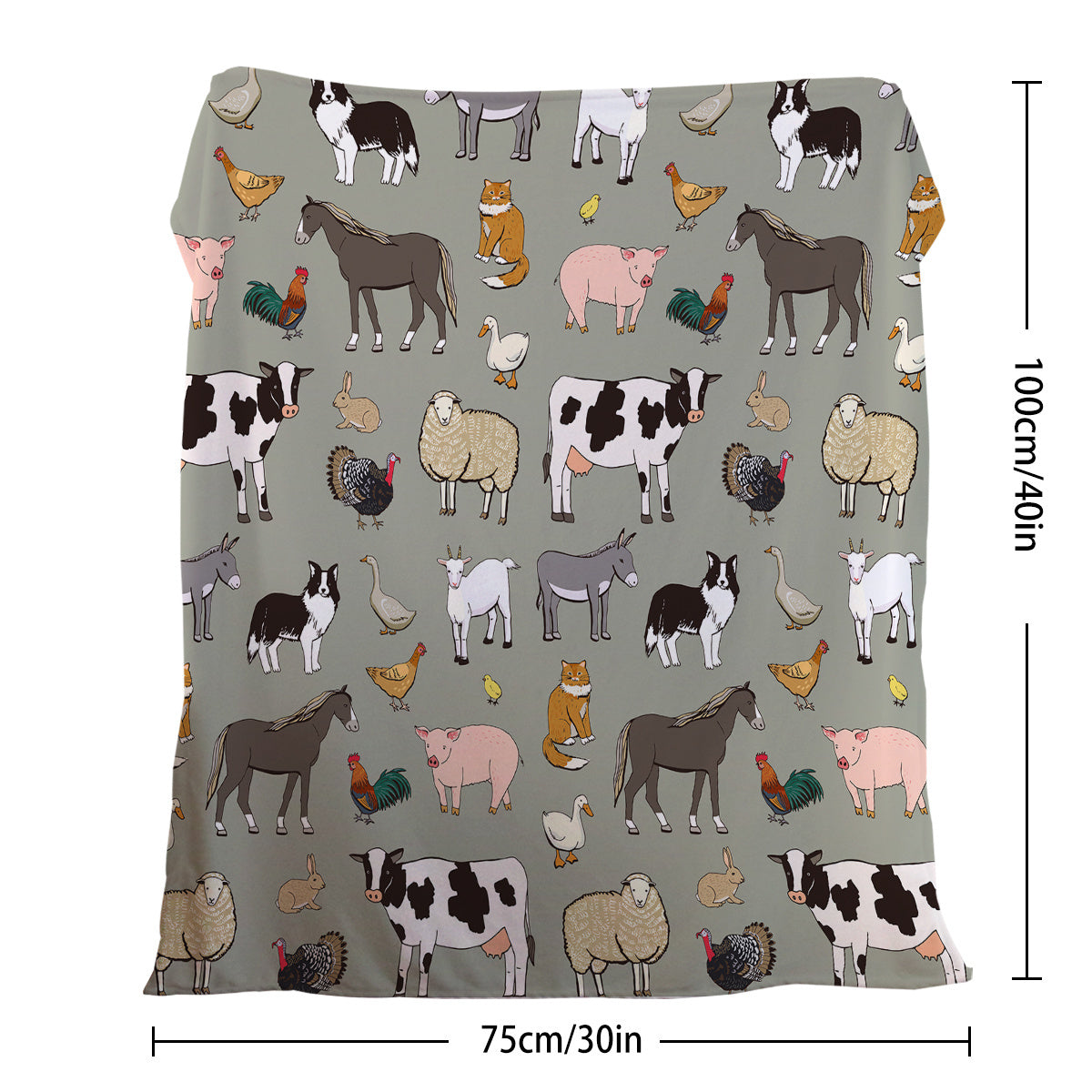 Various Animals Blanket Soft Pig Horse Durable Comfortable Blanket Women Birthday Gift Home Decoration Sofa Couch Office Bed Camping Travel 75x100cm 130x150cm 150x200cm