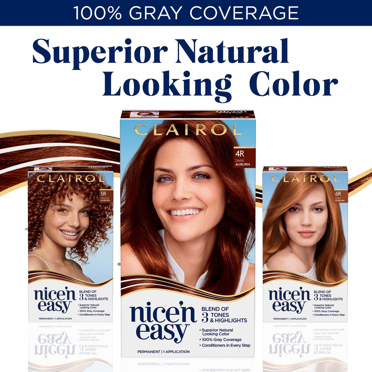 Clairol Nice'n Easy Permanent Hair Color Cream, 8R Medium Reddish Blonde, Hair Dye, 1 Application