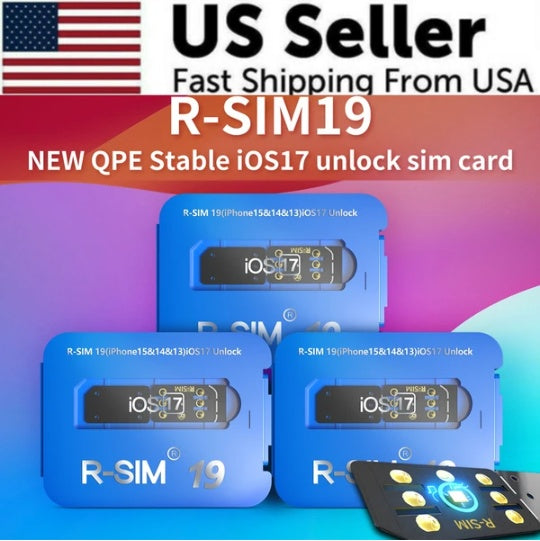 R-SIM19 NEW QPE Stable Unlock SIM Card For 15 Plus 14 13 Pro Max 12 IOS17