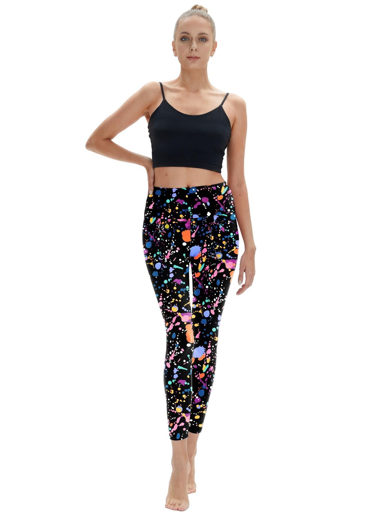 Women's High Waisted, Tummy-controlling, Non-see-through Yoga Pants With Pockets, Suitable For Fitness, Exercise And Running