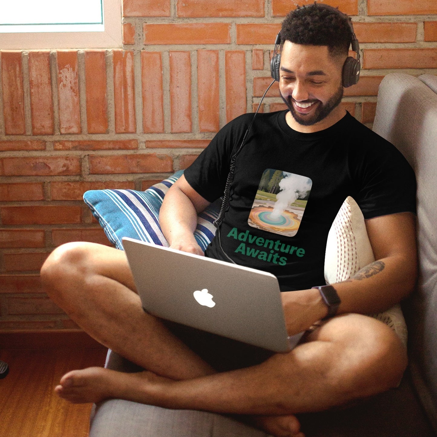 Solid Color Printed Men's Pure Cotton T-shirt - Casual Round Neck, Slightly Elastic, Suitable For Summer Knitted Fabrics, Classic Fit Adult Shirt, Couple Shirt