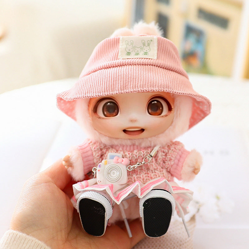 5PCS-Set Cute Hat Shoes Doll Clothes Outfit Set For LABUBU 15CM-17CM Doll, Adorable Dress Up Accessories For Doll - Dolls Not Included - EBS PLATFORM INC.