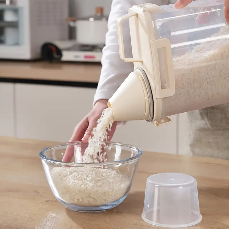 Sealed Food Storage Containers With Lids - Leak-proof And Moisture-proof Kitchen Storage Boxes, Suitable For Grains, Nuts, Flour And Rice - Made Of Durable PE Material