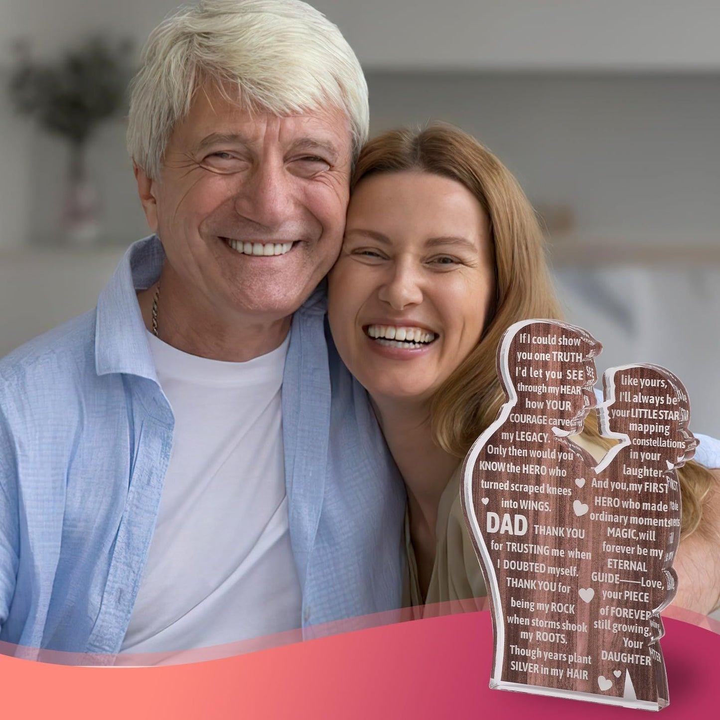 Daughter To Dad,Heartfelt Acrylic Plaque - Father's Day,Birthday Gift,Amazon Is Banned,652-10511-P