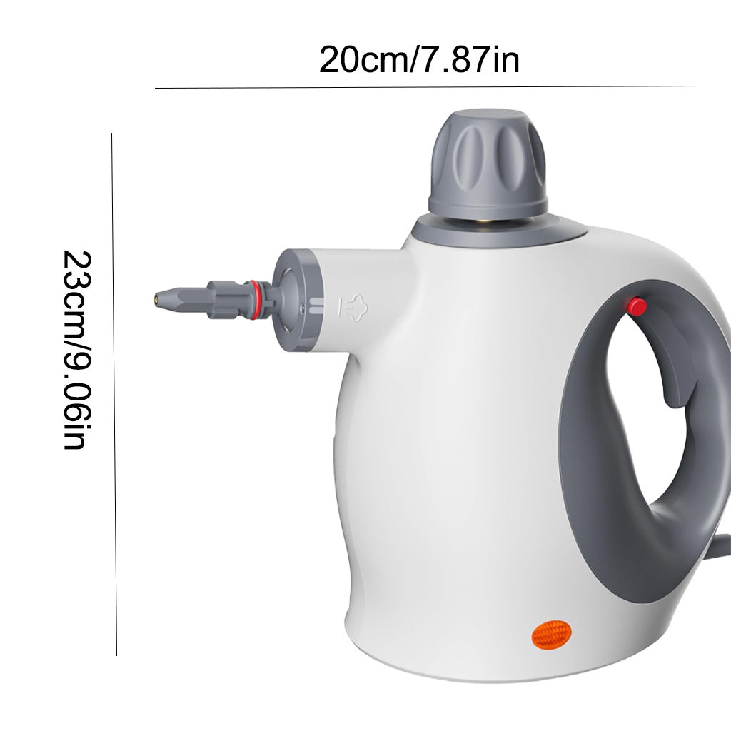 Handheld Steam Cleaner With Safety Lock, 500 Ml Large Water Tank 12 Piece Accessory Set Deep Cleaning Multiple Surfaces For Kitchen, Bathroom, Car, OffWhite