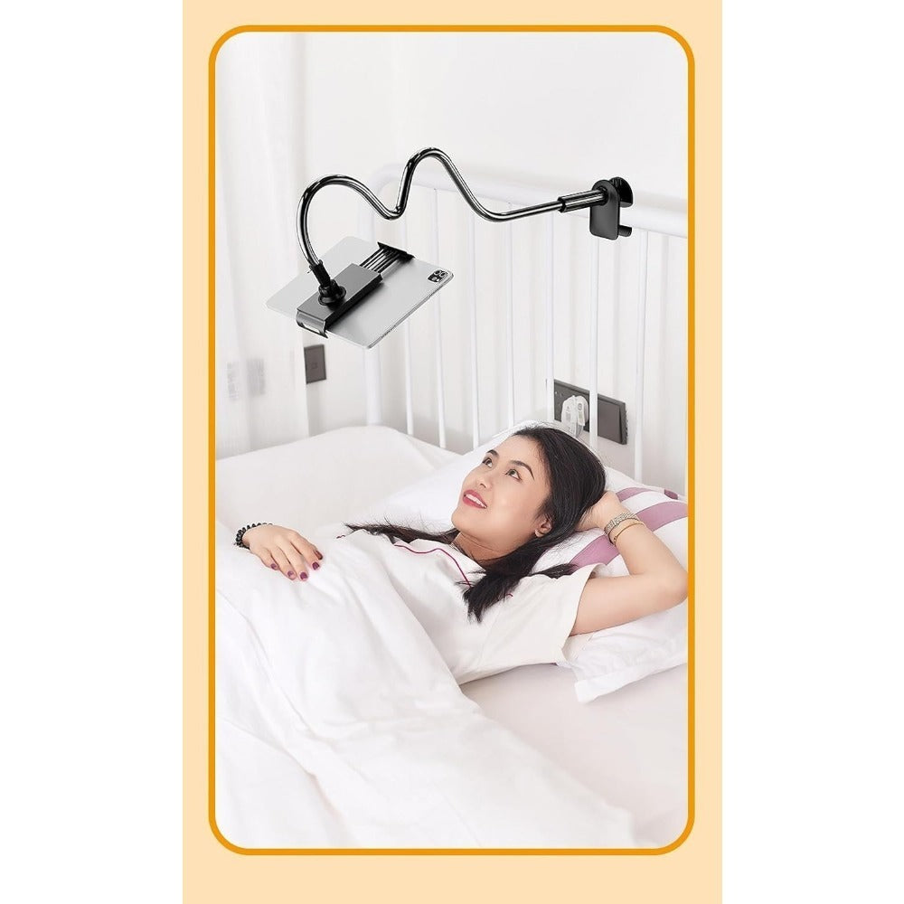 Updated Gooseneck Tablet Holder Stand For Bed 39.4inch Adjustable Flexible Arm Tablets Mount Clamp On Table