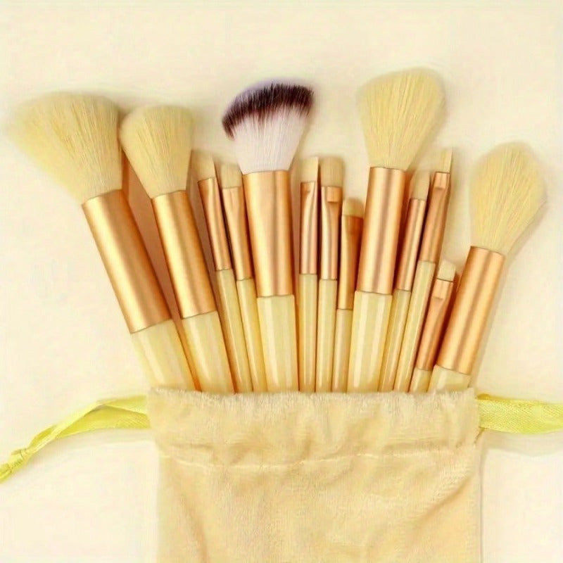 Makeup Brush Set- Soft And Fluffy Professional Makeup Foundation, Powder Eyeshadow, Kabuki Mixed Makeup Brush, Beauty Kit, Makeup Sponge, Beauty Gift, Makeup Beginner -13 Pieces