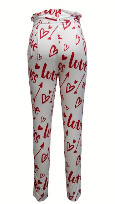 Ladies' Printed Waist Slimming And High Waisted Fashionable Pants