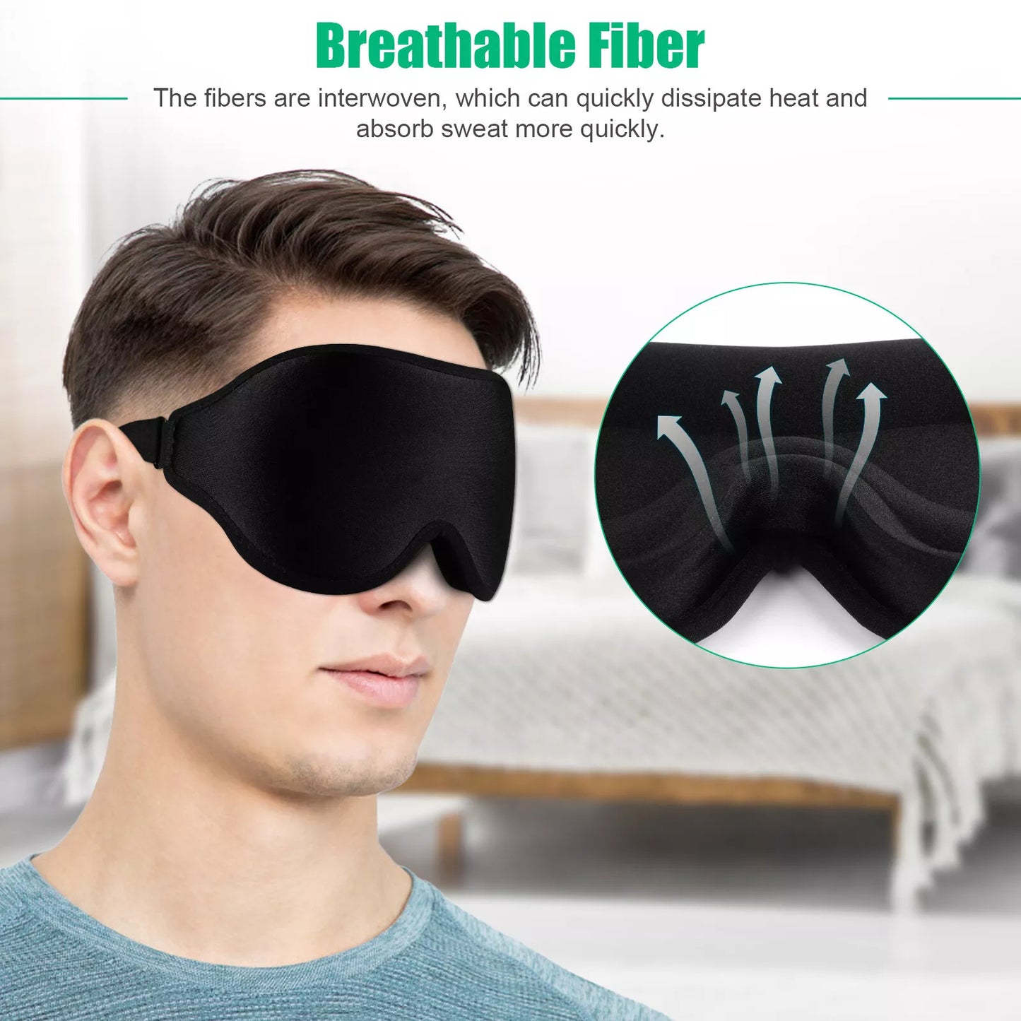 3D Travel Silk Eye Mask Sleeping Soft Padded Shade Cover Rest Relax Blindfold Men Women Night Sleeping Mask Cover Eye - EBS PLATFORM INC.