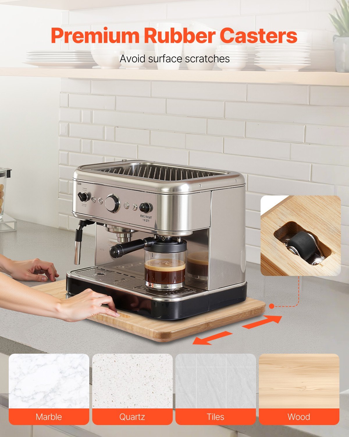 Appliance Slider 10.5 X 13 In Sliding Tray For Kitchen Countertop