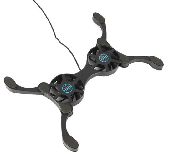 Dual USB Cooling Fan Pad Foldable Slim Fans Cooler Stand For Laptop PC Notebook - EBS PLATFORM INC.