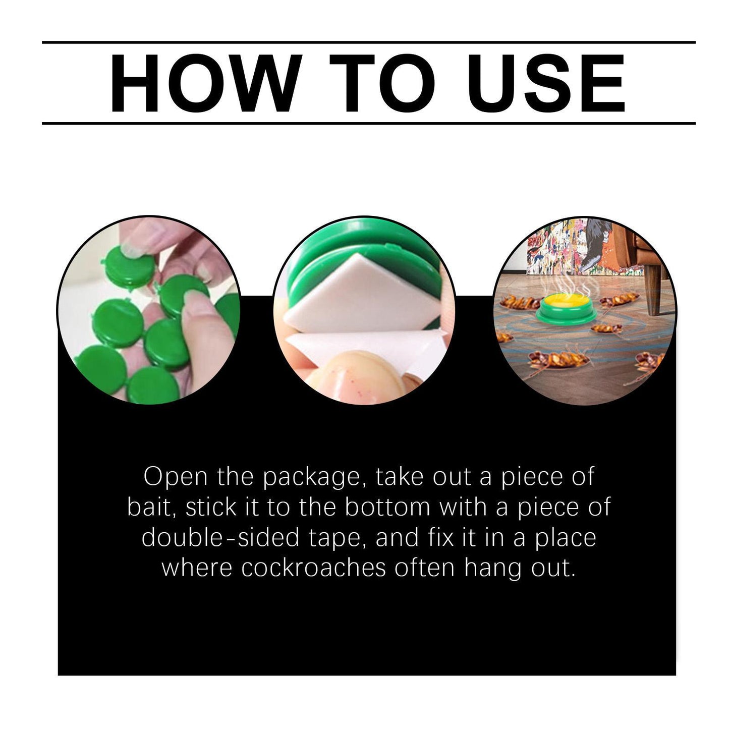 Jueying Cockroach Bait Station Household Indoor Living Room Kitchen Bedroom Cockroach Medicine