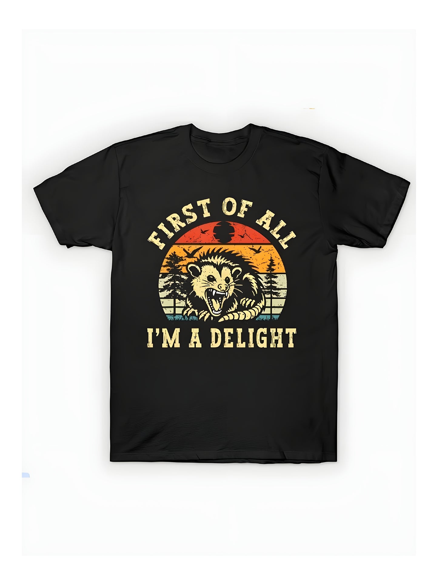 First Of All Im A Opossum Graphic TShirt Funny Animal Lover Gift Tee