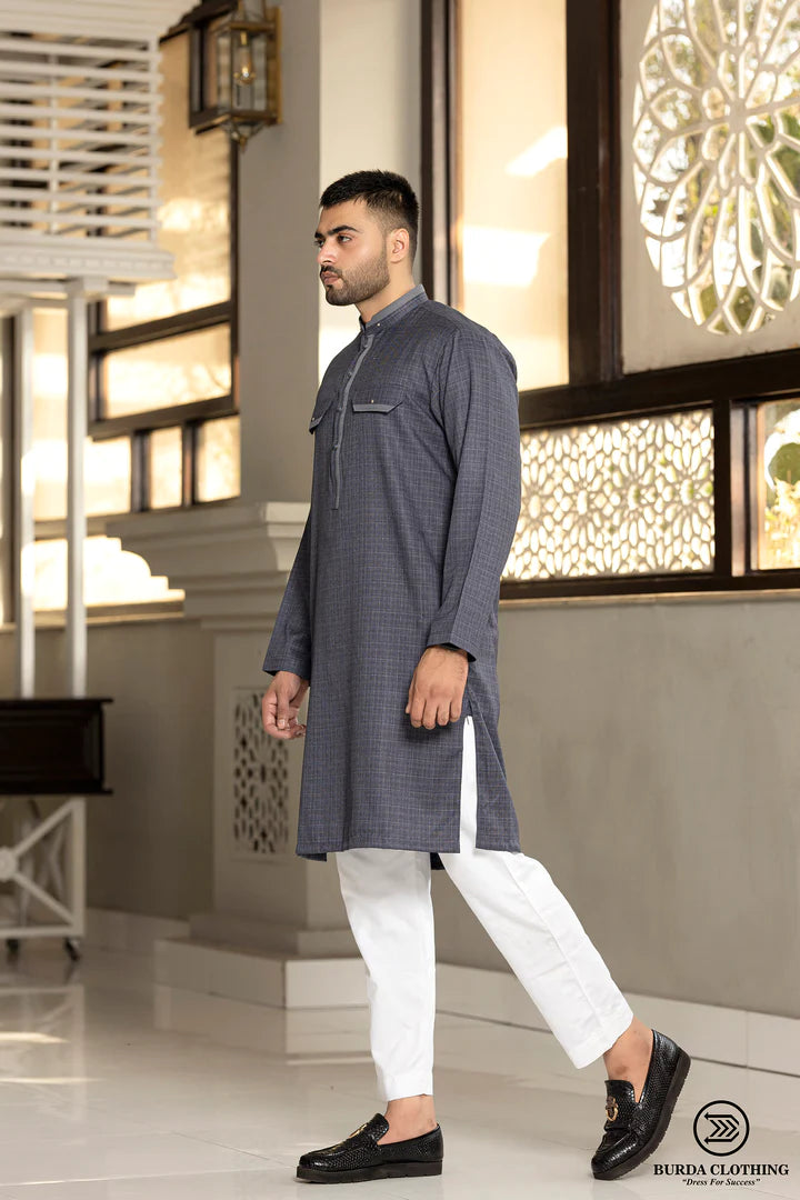 KHALID BLUE PREMIUM KURTA