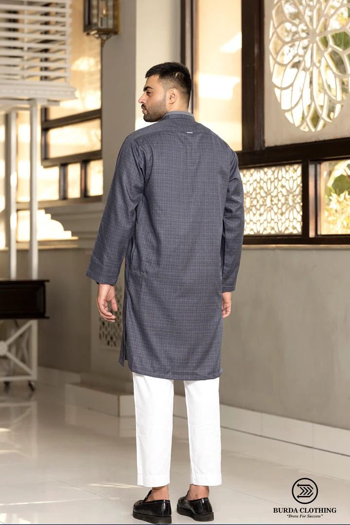 KHALID BLUE PREMIUM KURTA