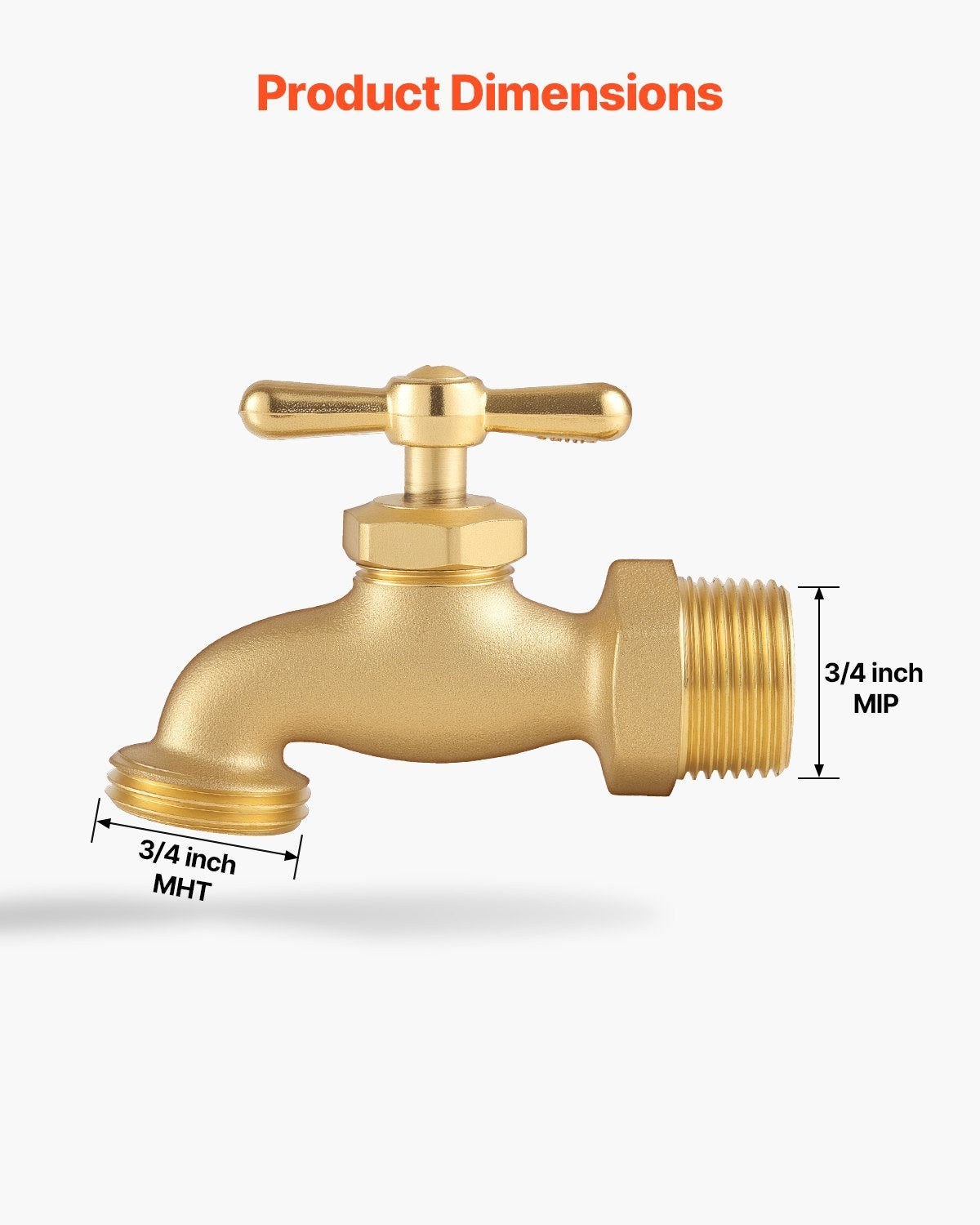 Hose Bibb  Connection Brass Outdoor Water Faucet Spigot