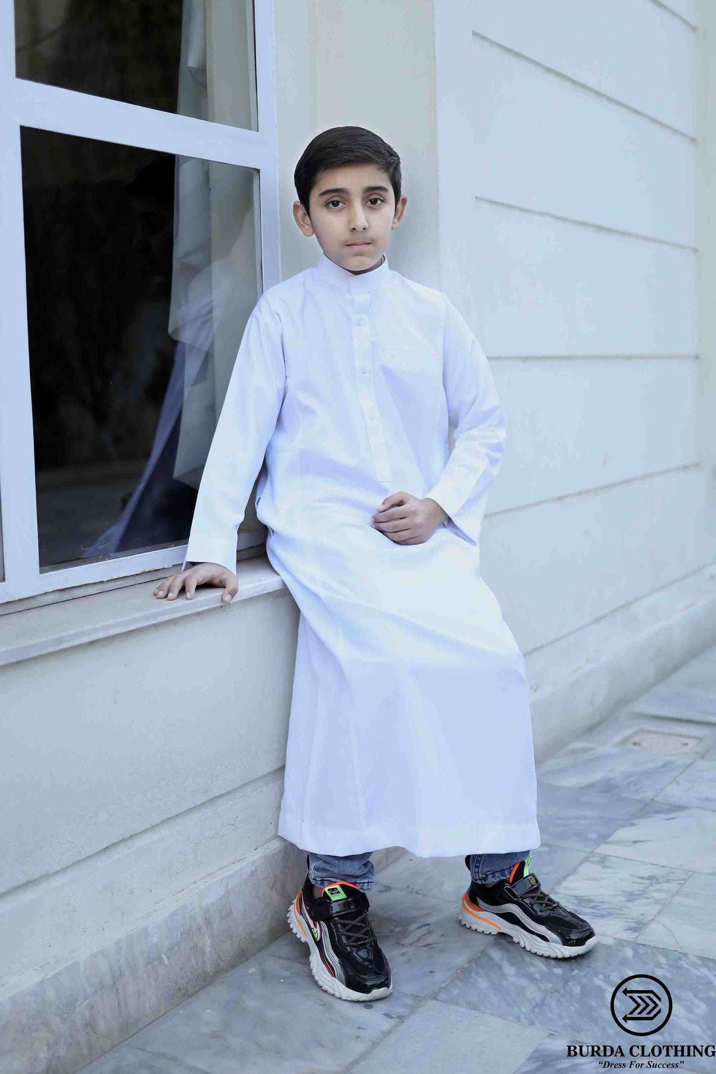 ISLAMIC SCHOOL WHITE KIDS THOBE ( FATHER& SON)