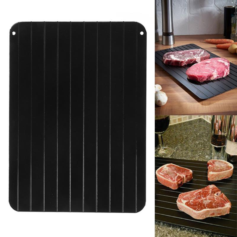 Fast Defrosting Tray – Quick Thaw Aluminum Plate for Frozen Meat, Fish & Food in the Kitchen