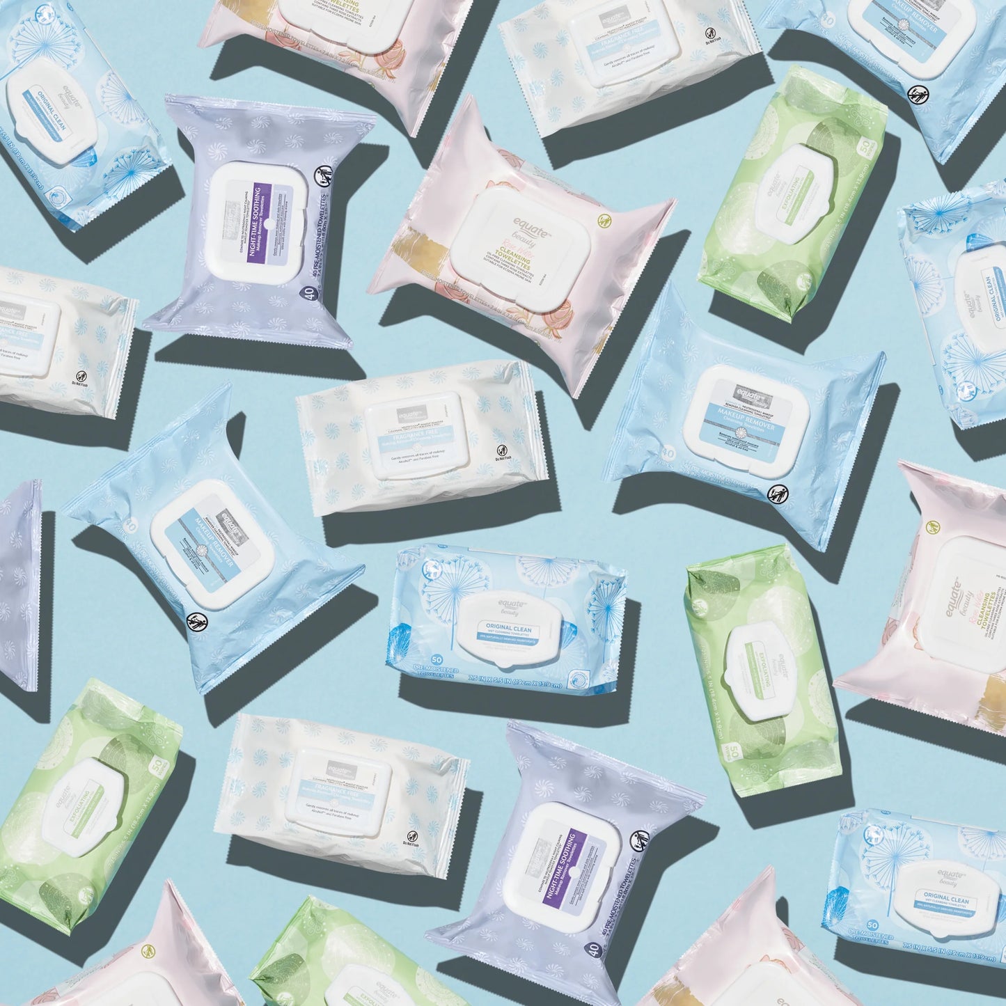 Equate Exfoliating Cleansing Towelettes with Cucumber, Aloe, and Green Tea, 100 Count