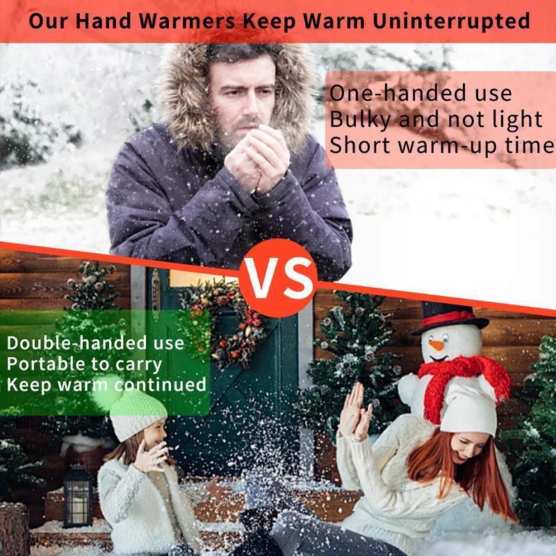 10000 MAh Portable Charger 2 In 1 Magnetic Hand Warmer Compact Design Christmas Gift Compatible With Smartphones And Tablets