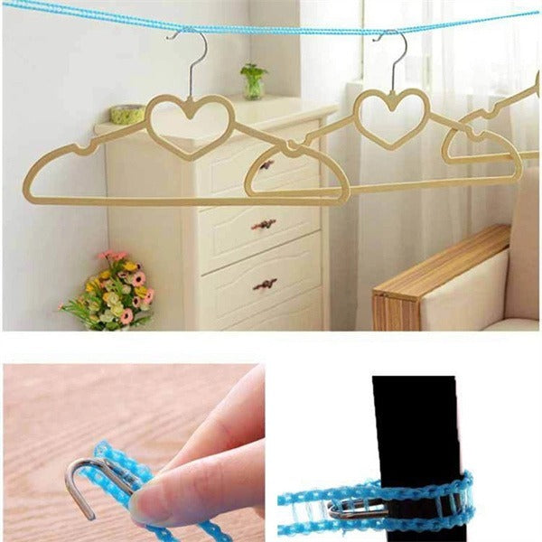 5 Meter Multifunctional Clothesline For Indoor And Outdoor Use. It's A Sturdy, Windproof Clothesline That's Perfect For Drying Laundry