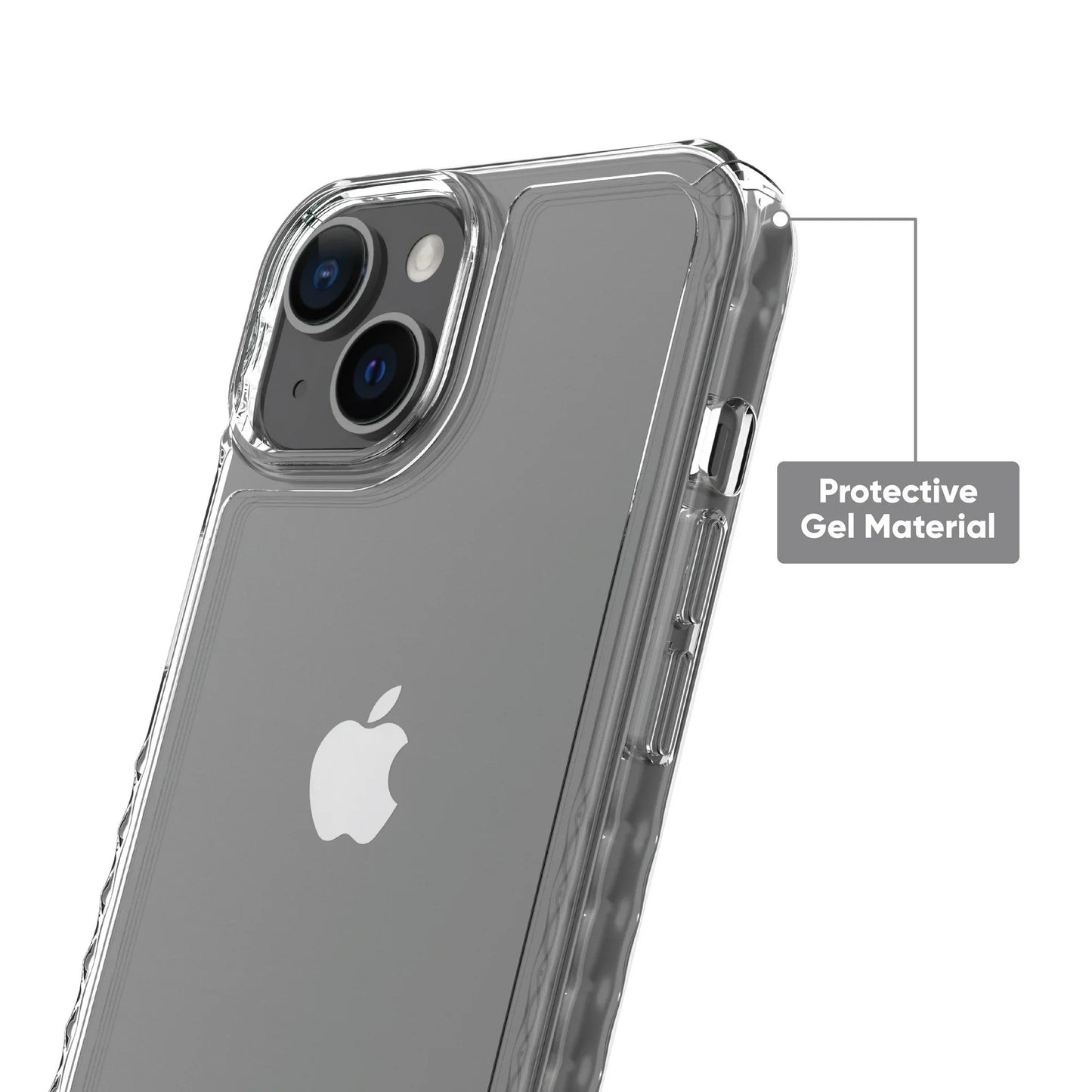 onn. Protective Gel Phone Case for iPhone 14 / iPhone 13, Clear