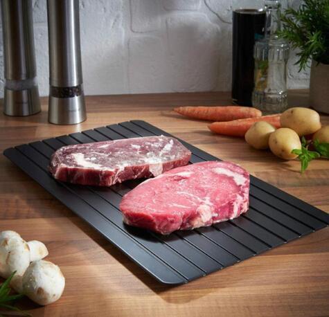 Fast Defrosting Tray – Quick Thaw Aluminum Plate for Frozen Meat, Fish & Food in the Kitchen