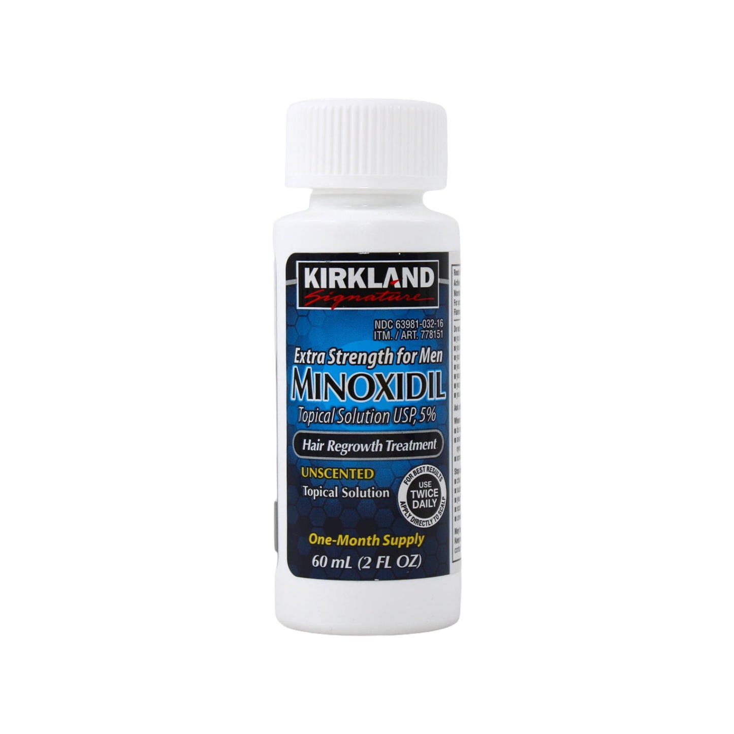 Kirkland Signature | Minoxidil 5% Hair Regrowth Treatment for Men | Topical Solution | Extra Strength | Dropper Included | 6 Months Suppl
