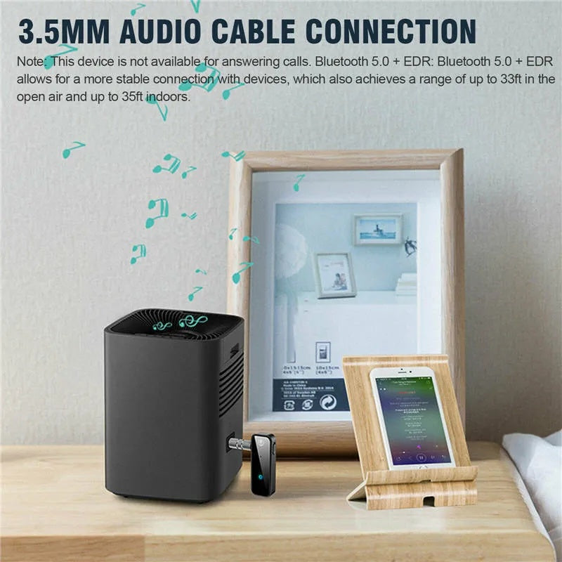 USB Wireless Bluetooth 5.0 Transmitter Receiver 2in1 Audio Adapter 3.5mm Aux Car - EBS PLATFORM INC.