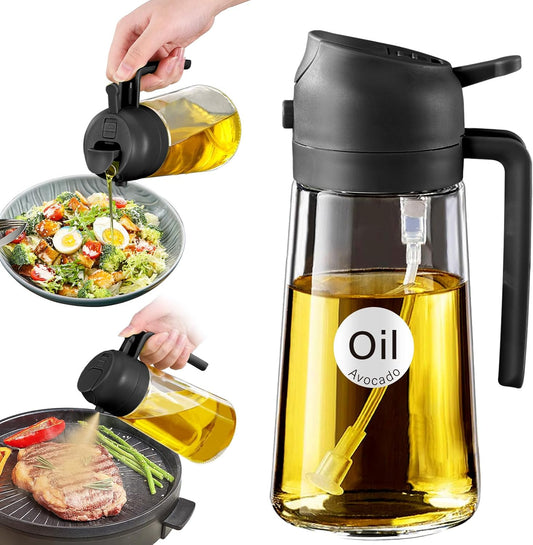 YARRAMATE 16oz Glass Olive Oil Sprayer Dispenser Bottle for Cooking & BBQ