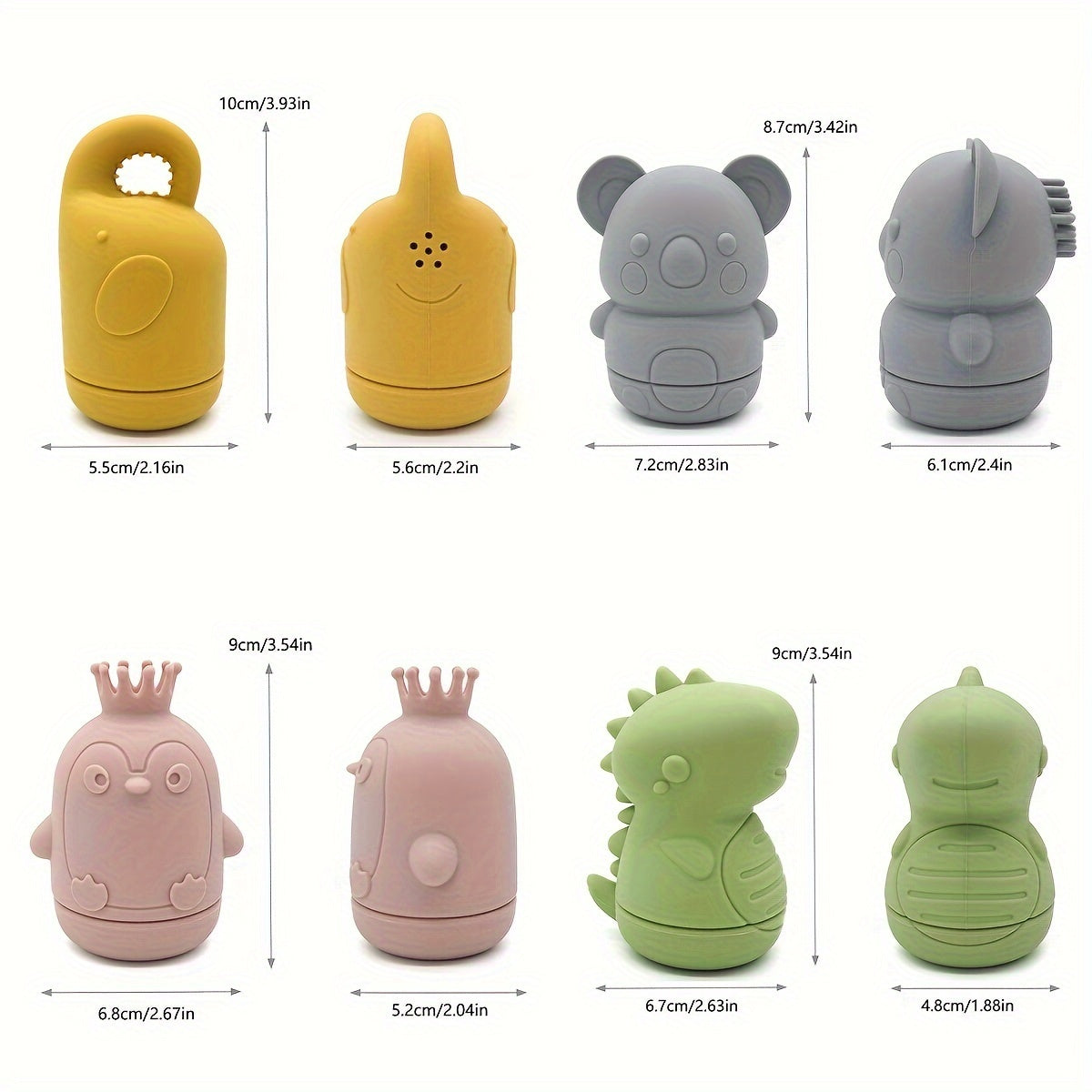Baby Water Shower Toys Set, Bath Water Toys, Parent-child Interactive Toys, 4 Pieces --ocean Color- Safe Soft Rubber Material, The Bath Does Not Cry, Let The Baby Love The Bath - EBS PLATFORM INC.