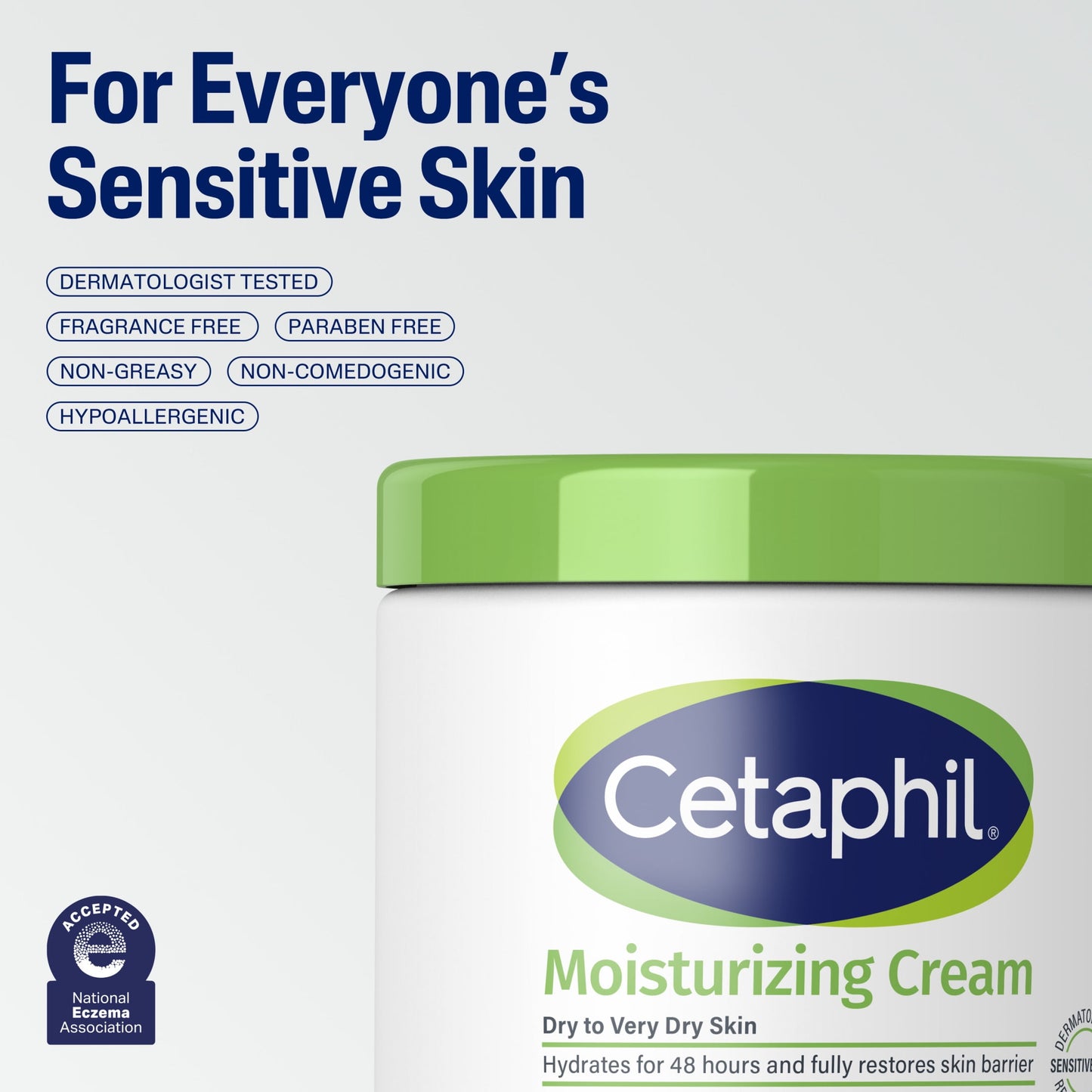 Cetaphil Moisturizing Cream for Very Dry to Dry Skin, Unscented, 16 fl oz