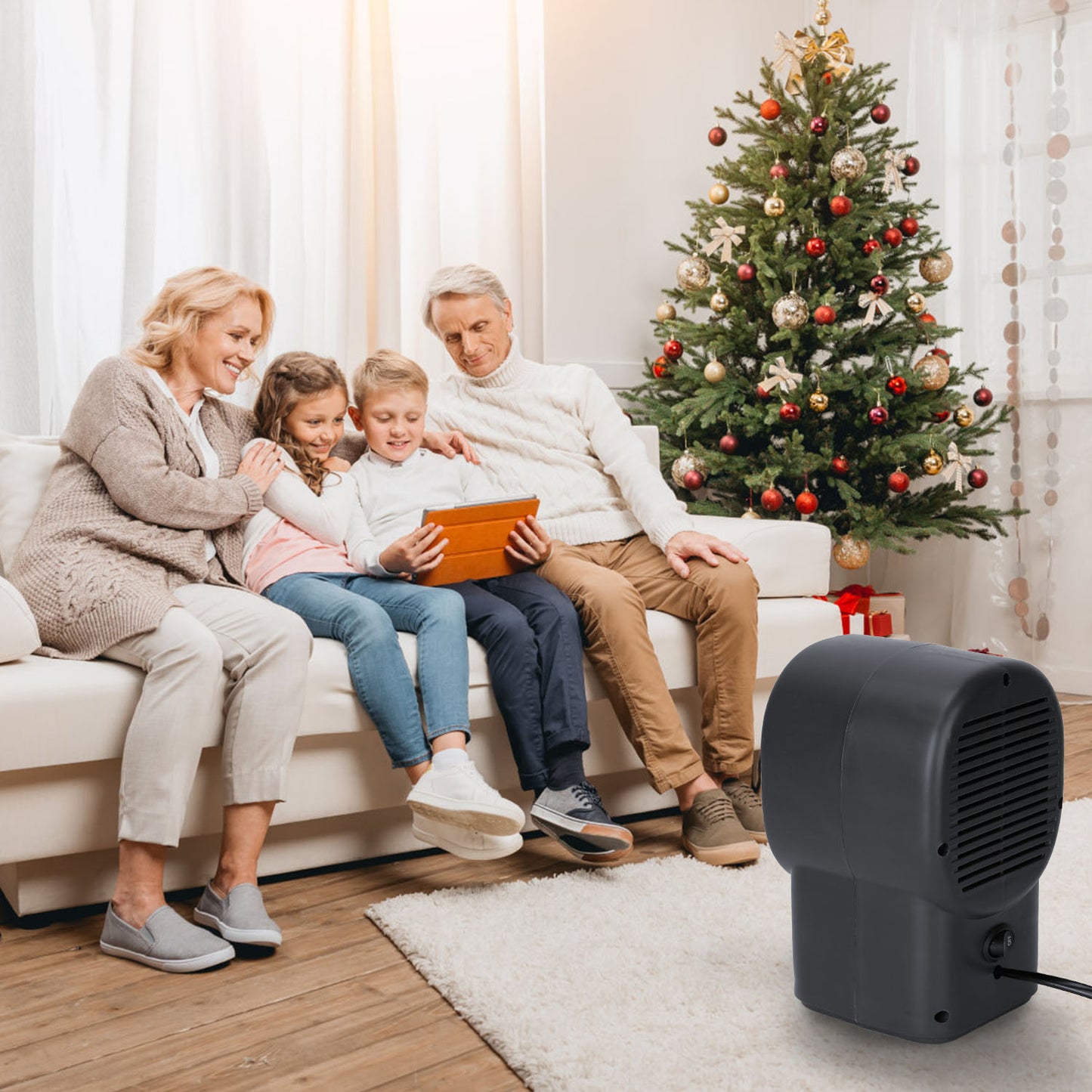 1Pc 500W Portable Electric Space Heater Mini Desktop Fan Heater Personal Small Space Heater For Home Office
