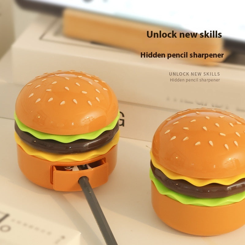 Hamburger LED Night Lamp - Rechargeable Bedside Light for Kids & Home Decor