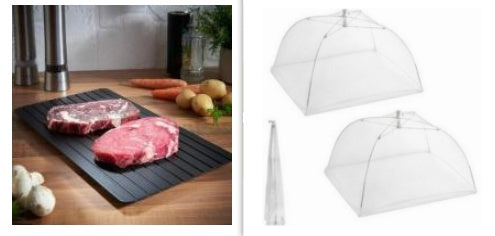 Fast Defrosting Tray – Quick Thaw Aluminum Plate for Frozen Meat, Fish & Food in the Kitchen
