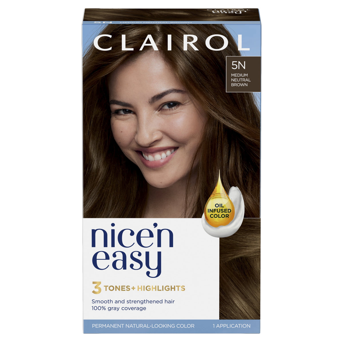 Clairol Nice'n Easy Permanent Hair Color Cream, 8R Medium Reddish Blonde, Hair Dye, 1 Application