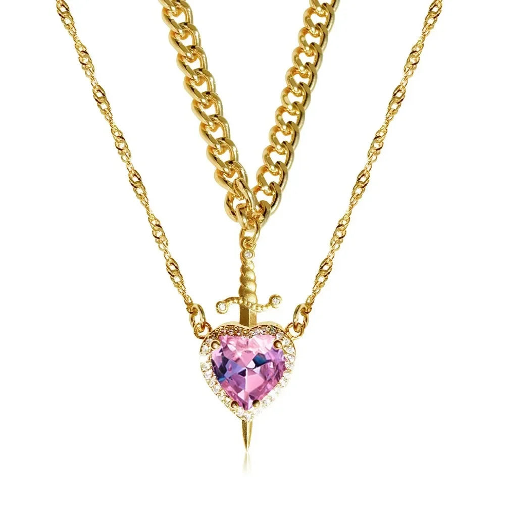 LoveGuard™ Heart Sword Necklace 💘🛡️