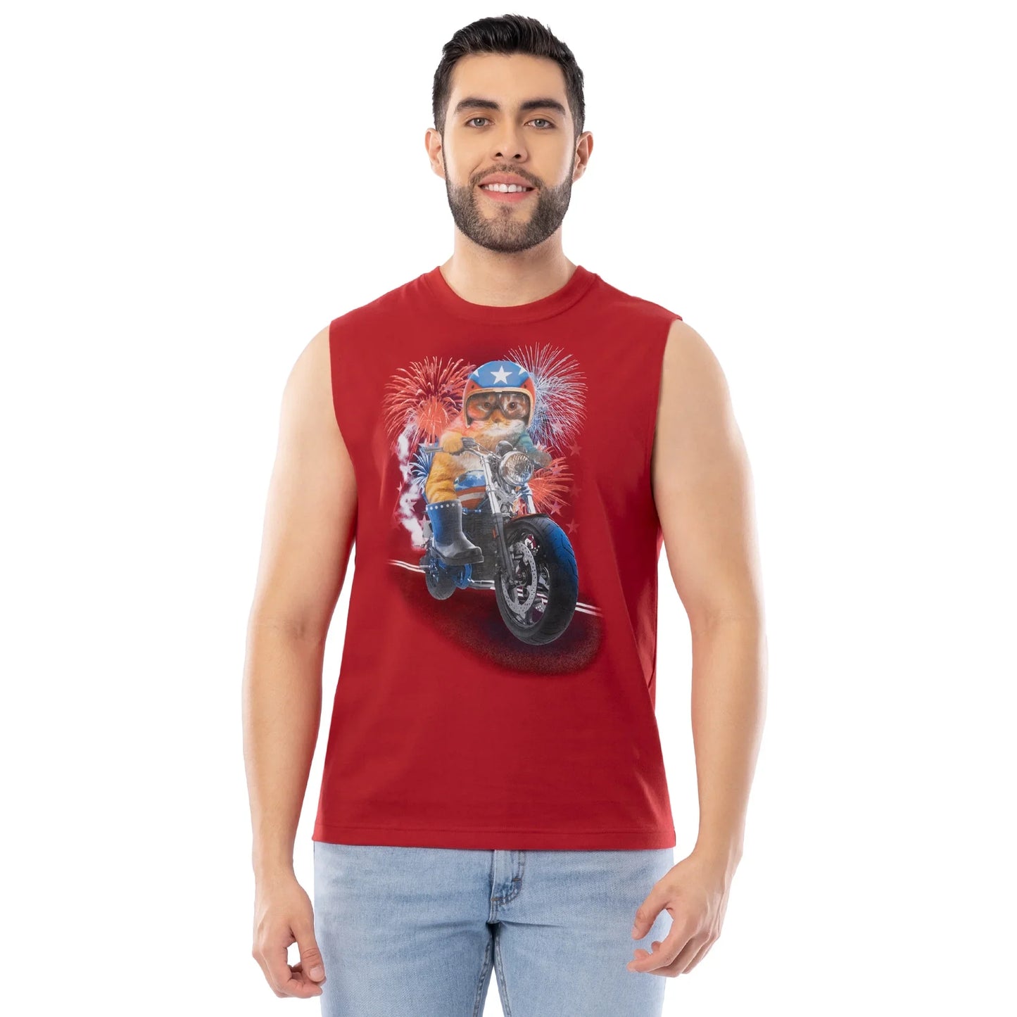 Way to Celebrate Men's 4th of July Graphic Muscle Tank Top, Sizes S-3XL