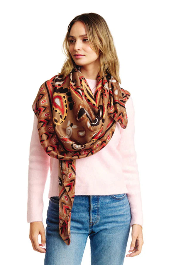 Paisley Print Light Weight Oblong Scarf