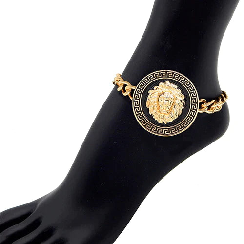 Lion Head Enamel Chain Fashion Anklet