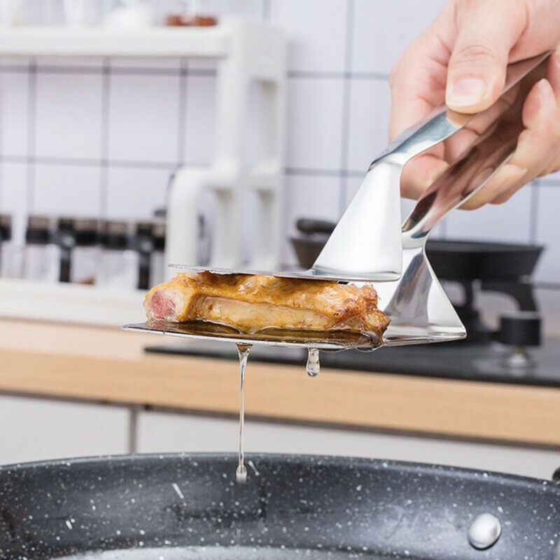 Stainless Steel Steak Clamp Food Bread Meat BBQ Clip Tongs Kitchen Cooking Tool - EBS PLATFORM INC.