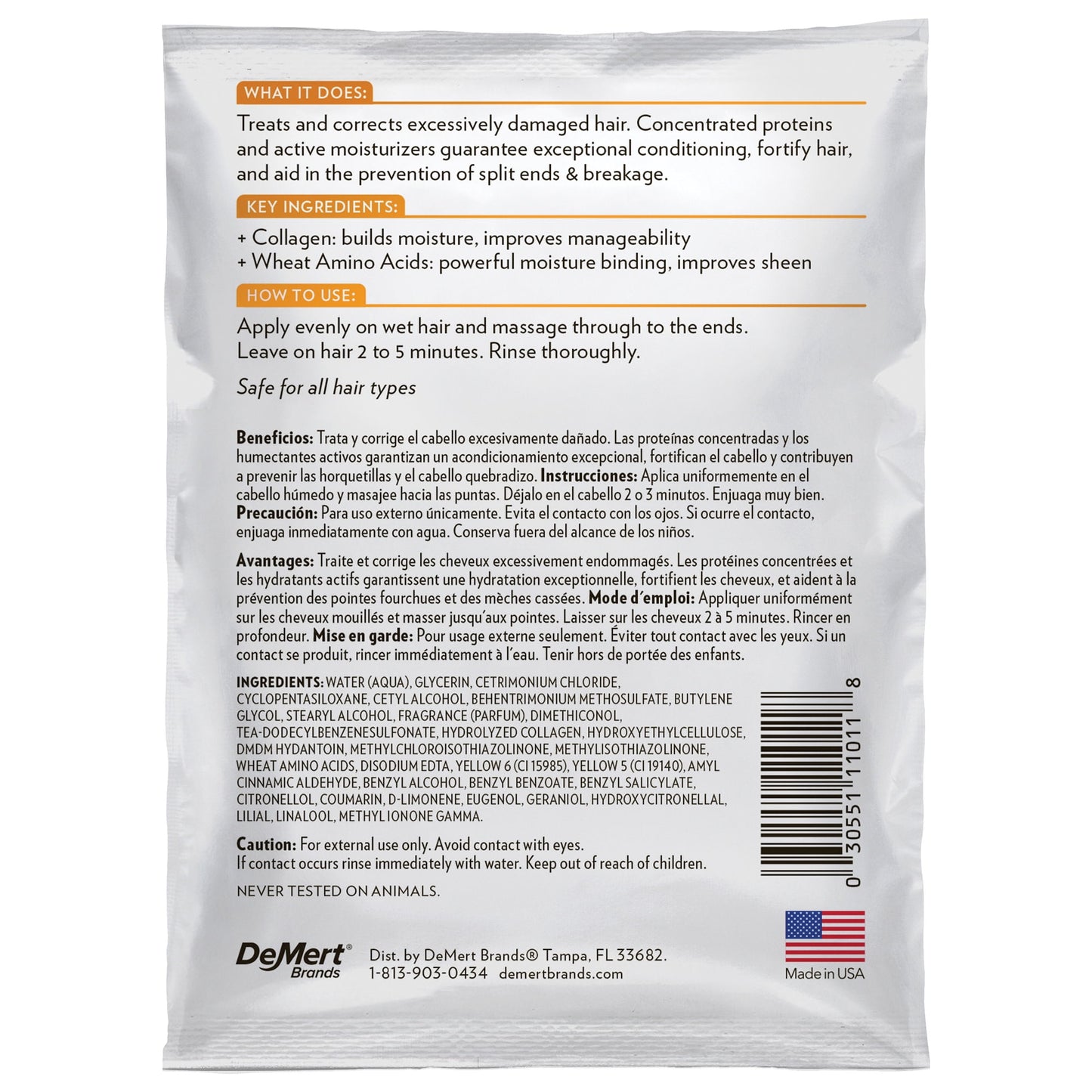 Hi-Pro-Pac Intense Protein Treatment to Repair Extremely Damaged Hair, 1.75 fl oz