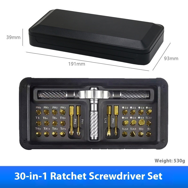 24-in-1 Ratcheting Screwdriver Kit, Multi-Bit Wrench Tool Set for Home, DIY & Professional Repairs