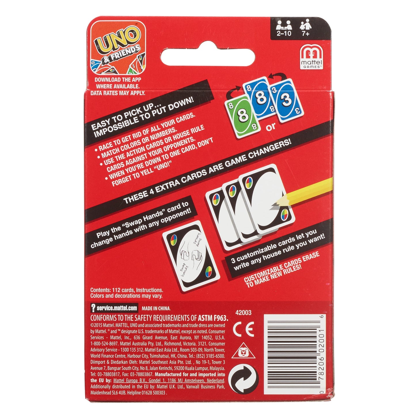 UNO Card Game for Kids, Adults & Family Game Night, Original UNO Game of Matching Colors & Numbers