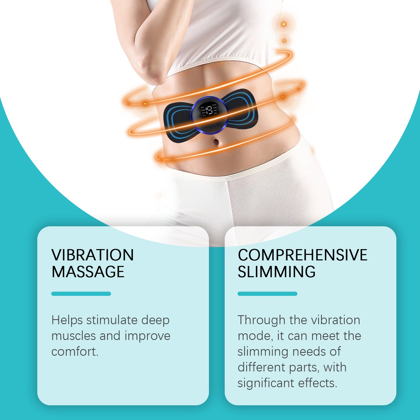 EOHOE Convenient Vibrating Body Device Body Fit Comfortable Massage Cushion Shows Off Light Body Massager