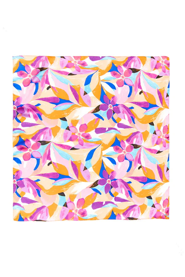 Floral Print Silky Bandana