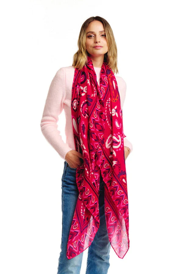 Paisley Print Light Weight Oblong Scarf